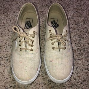 Canvas Vans w/ speckles of color